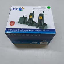BT ELEMENTS 1K *TWIN* WITH ADVANCED NUISANCE CALL BLOCKER NEW w/FREE SHIP incVAT