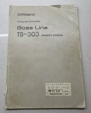 Roland TB 303 Original Owners Manual Rare Vintage