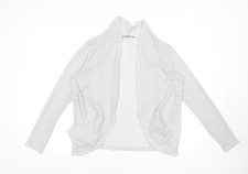 Oasis Women's Grey Open-Knit Long Sleeve Cardigan Size 12