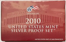 2010, United States Mint Silver Proof Set (14 Coins) San Fransisco Mint