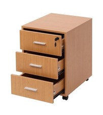 NICEME 3-Drawer Mobile Filing Cabinet, Office Under Desk Storage Drawers