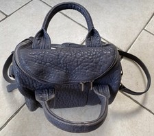 Authentic Grey Alexander Wang Rockie bag with silver hardware