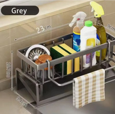 Kitchen Sink Caddy Basket Drain Rack Sponge Dishcloth Holder Storage Organizer