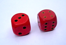 Waddingtons Formula 1 Board Game Spares - Pair Original Dice 1962 vintage