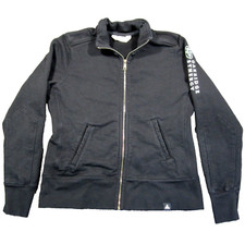 American Giant Moto Jacket Women L Black Full Zip Heavyweight USA Made Workwear