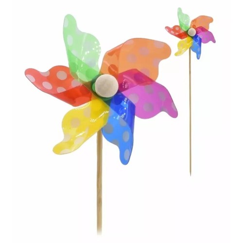 Colourful windmills wooden - colourful,