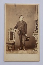 CDV OF TEENAGE BOY HOLDING A TOP HAT, BY HATT OF LONDON