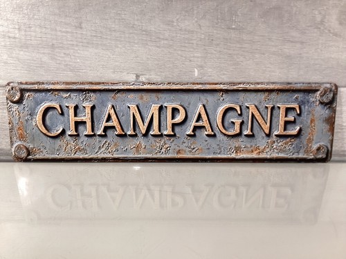 Metal wall sign champagne - wall,