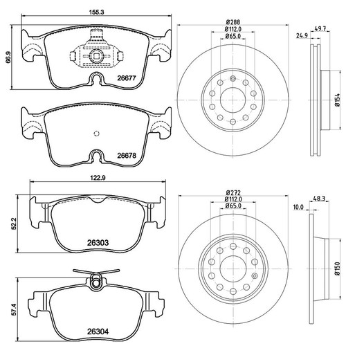 Mintex front rear brake - mintex,