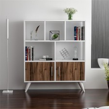 Ducky Bookcase White & Walnut