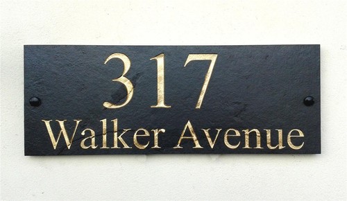Deep engraved slate - slate, door