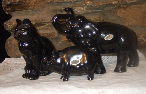 Sylvac black cat elaphant - sylvac,