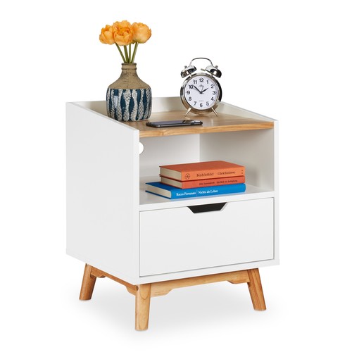 Bedside table white nightstand - table,