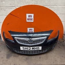 Vauxhall Astra J Bumper Front Pre Facelift & Grills Carbon Black Z22C 2010-2012