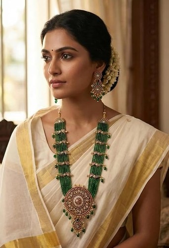 Kundan beads layered rani haar - beads,