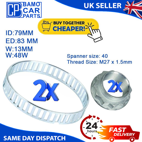 Rear abs reluctor ring 2x - abs, +