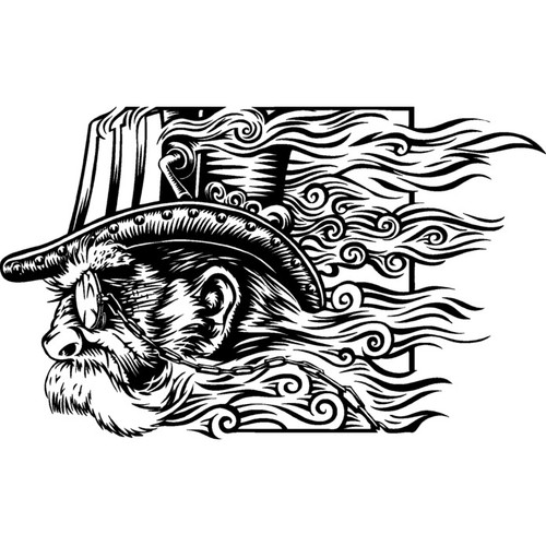 Steampunk head motif - head, motif'