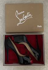 Christian Louboutin stiletto court shoes size 38.5 model Hyper Prive 120 Black.
