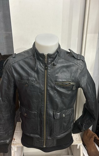 Leather jacket used men - leather, size