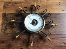 Vintage Shortland SB Smiths Aneroid Barometer British Made Metal 23cm 9" Rare