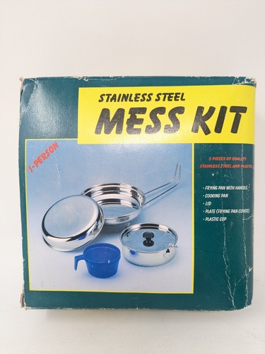 Stainless steel mess kit - steel,
