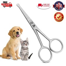 Pet Grooming Scissors Safety Round Tip Blunt End for Dog Eyes Ears Paws Mustache