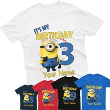 Its My Birthday Kids T-Shirt The Minions Funny Children Boys Girls  Gift Xmas
