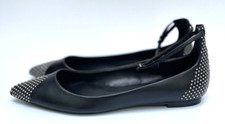Zara Black Leather Flats