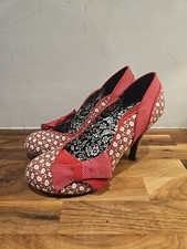Ruby Shoo Millie Red Floral Fabric Floral with Bow size 5 (38)
