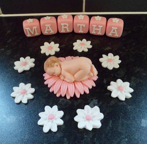 Personalised edible baby girl - edible,