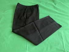 Mens Linen Trousers Armani collections Black W32 L30- vgc