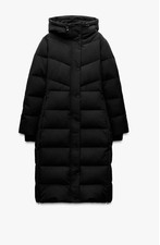 Zara Fitted Hooded Down Jacket