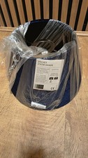 John Lewis  Velvet  Navy Lamp