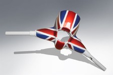 Lambretta SX Non Chrome Ring Headset in Union Jack Red White Blue 010227