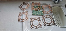 6 X Copper Gaskets For Vintage