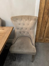 Velvet Dining Chairs Set of 6,  12 Button Detail, Stud Detail Lion head knocker,