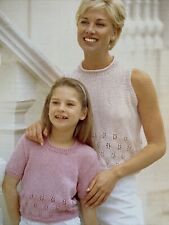 Silky Sirdar DK Knitting Pattern 5565 Ladies Girls Summer Tops 2 Styles 24-42”