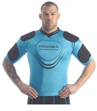 Kooga Warrior IV Body Armour Rugby Vest (Sky Blue/Black) - Size Medium Boys