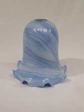 Blue Swirl Glass Bell-Shaped