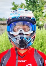 FOX MOTOR CROSS HELMET AND GOGGLES