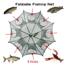 8 Holes Fishing Bait Net Trap