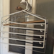 6x Clothes Pants Trouser Hanger Multi Layer Storage Closet Space Saver Organizer