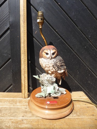 1980s capodimonte owl lamp - 1980s,