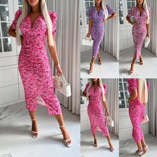 Women V-Neck Puff Sleeve