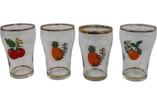 Vintage fruit themed glasses - fruit,