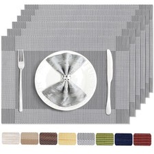 Elegant Set of 6 Washable Grey