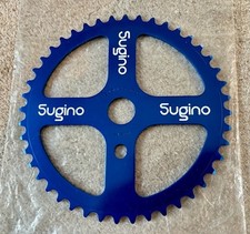 OLD SCHOOL BMX SUGINO CROSS CHAINRING BLUE, NOS 44T.