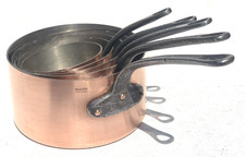 Vintage French Copper Pan Set