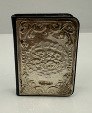 MINIATURE 925 SILVER FRONTED NEW TESTAMENT BIBLE 5 CHERUBS DESIGN