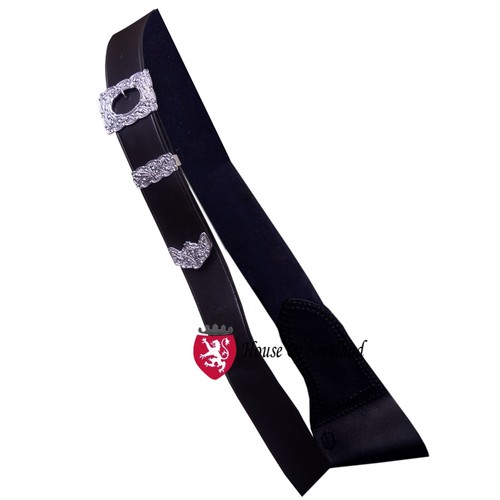 Adjustable black leather - black,